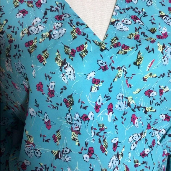 XL Floral Blue Maxi Dress (0197) - Picture 3 of 9